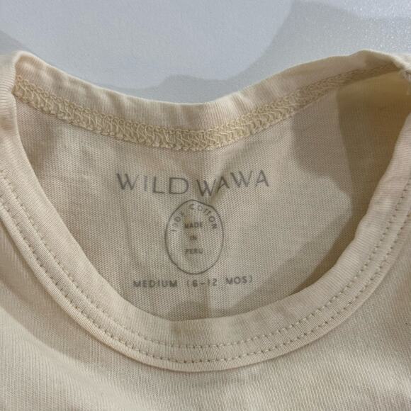 Wild Wawa Patchwork Tank Top Palm Taupe Size 6-12 Months Pima Cotton - Picture 3 of 6